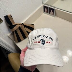 U.S. Polo Assn. Cream Cap with Embroidered Logo